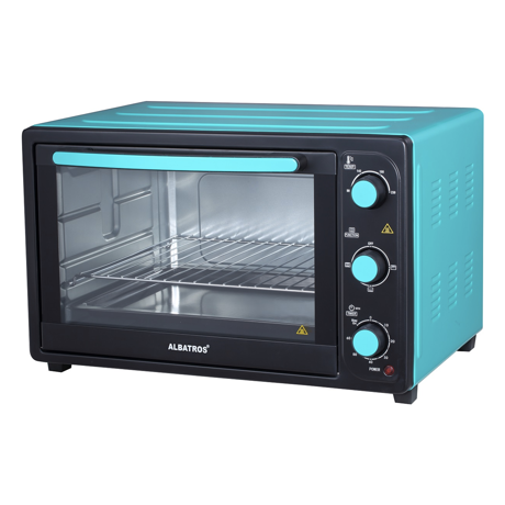 Cuptor electric Albatros A45 GREEN, 1800 W, 45 L, 3 programe, Semnal sonor, Functie Stay-on, Verde